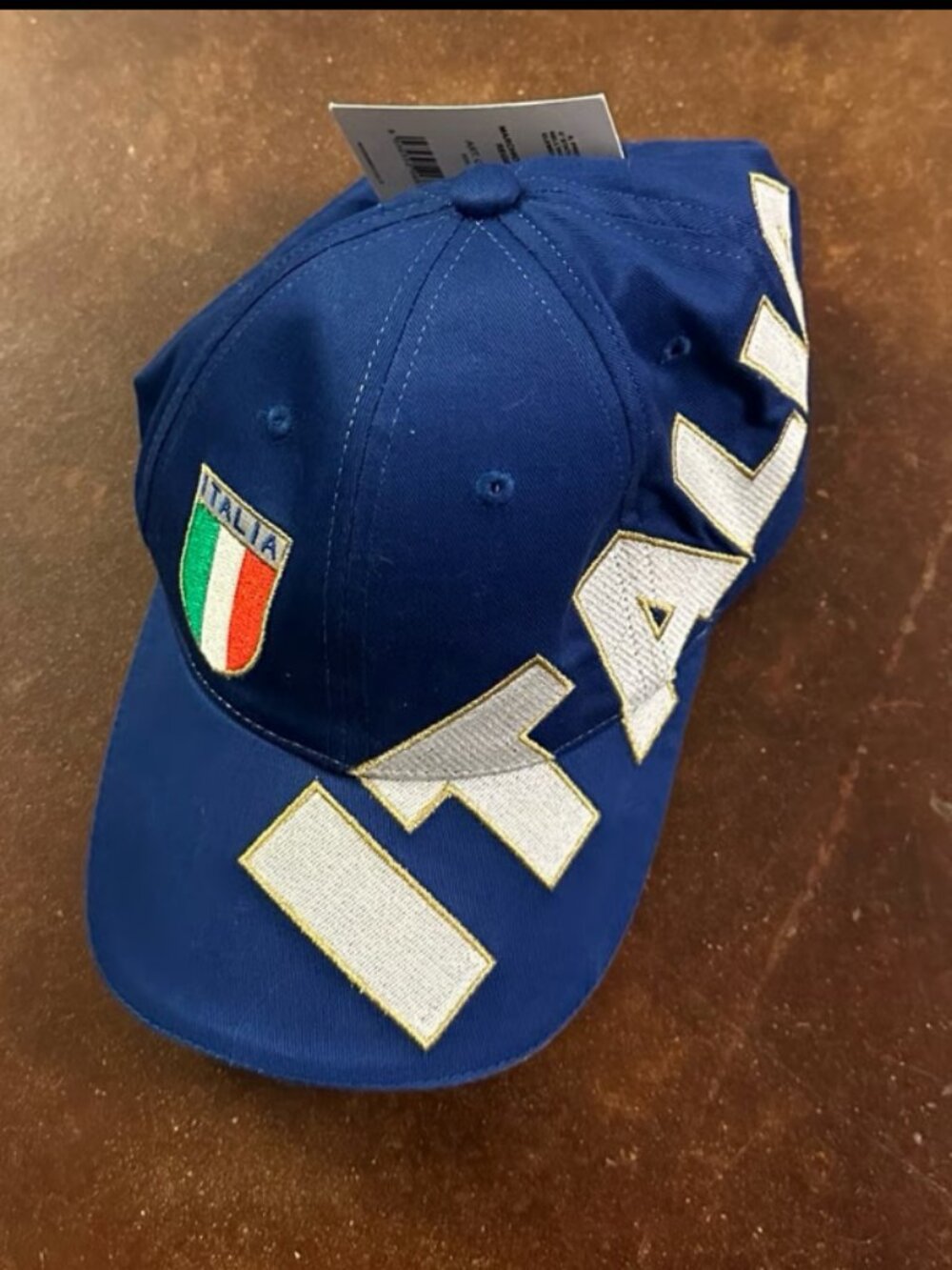 NWT Italia Ball Cap Hat Spell Out Italy Flag Strap Back